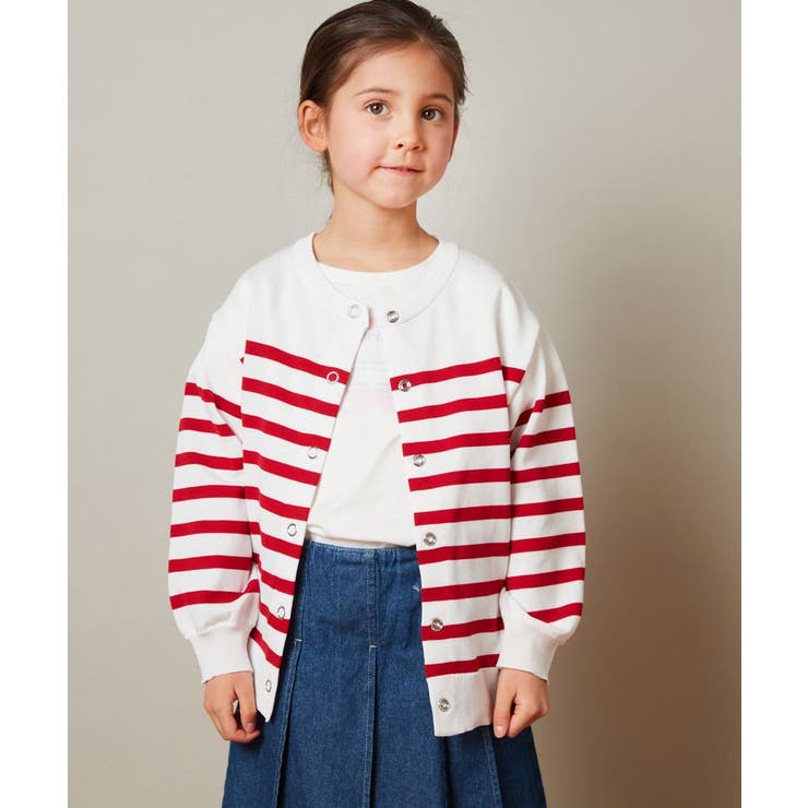 [100-130]フレンチボーダーカーディガン | a.v.v【KIDS】 | 詳細画像10 