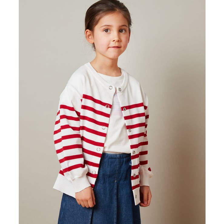 [100-130]フレンチボーダーカーディガン | a.v.v【KIDS】 | 詳細画像11 