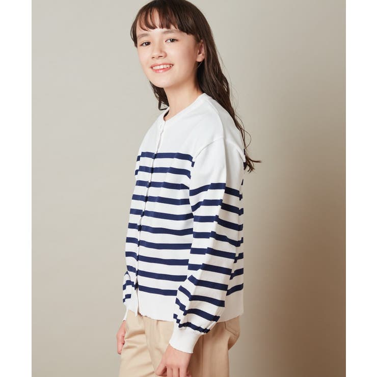 [100-130]フレンチボーダーカーディガン | a.v.v【KIDS】 | 詳細画像5 