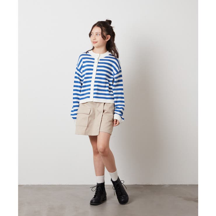 [100-130]ボーダーニットカーデ | a.v.v【KIDS】 | 詳細画像14 