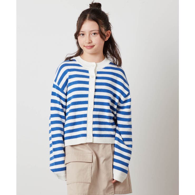 [100-130]ボーダーニットカーデ | a.v.v【KIDS】 | 詳細画像9 