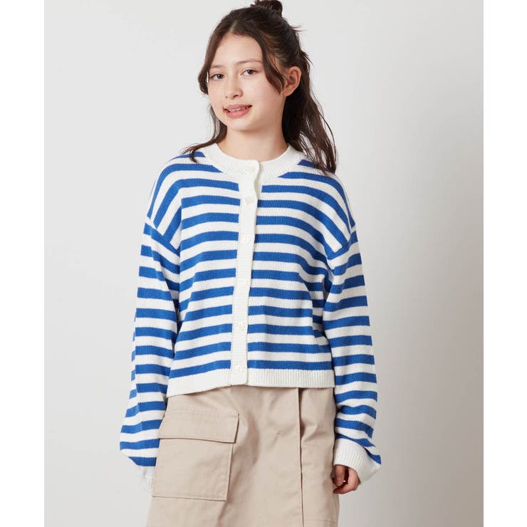[140-150]ボーダーニットカーデ | a.v.v【KIDS】 | 詳細画像2 