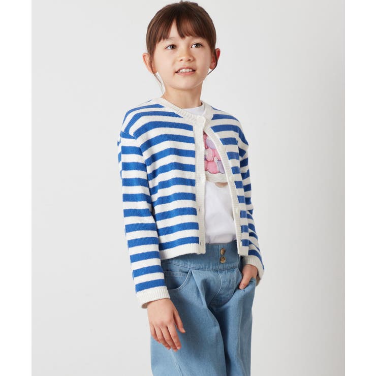 [140-150]ボーダーニットカーデ | a.v.v【KIDS】 | 詳細画像6 
