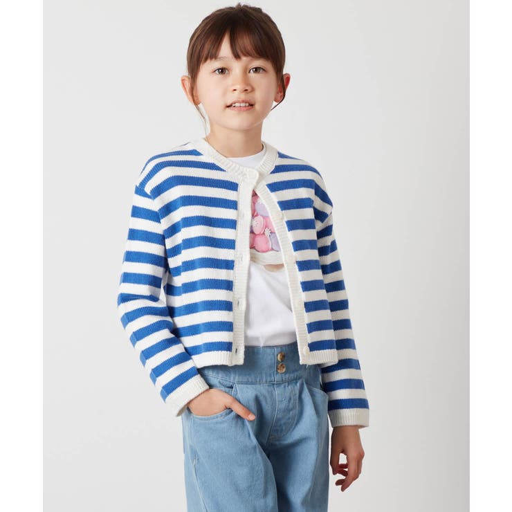 [140-150]ボーダーニットカーデ | a.v.v【KIDS】 | 詳細画像9 