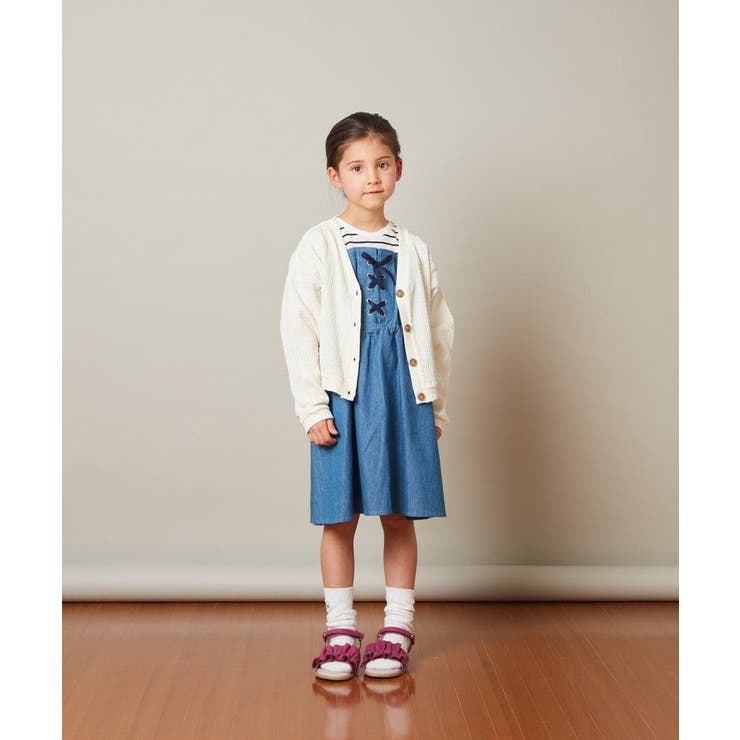 [100-130]シャーリングＶネックカーディガン | a.v.v【KIDS】 | 詳細画像10 