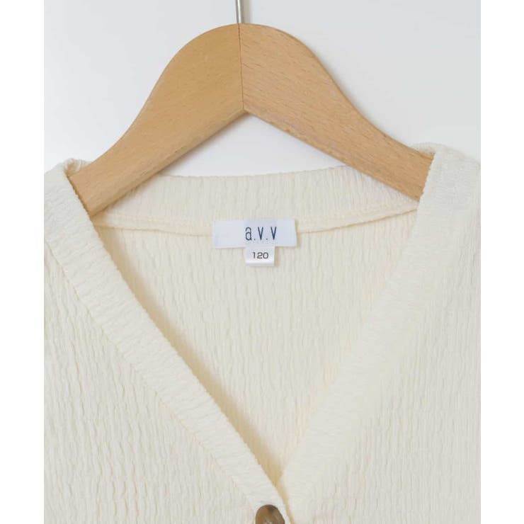 [100-130]シャーリングＶネックカーディガン | a.v.v【KIDS】 | 詳細画像17 