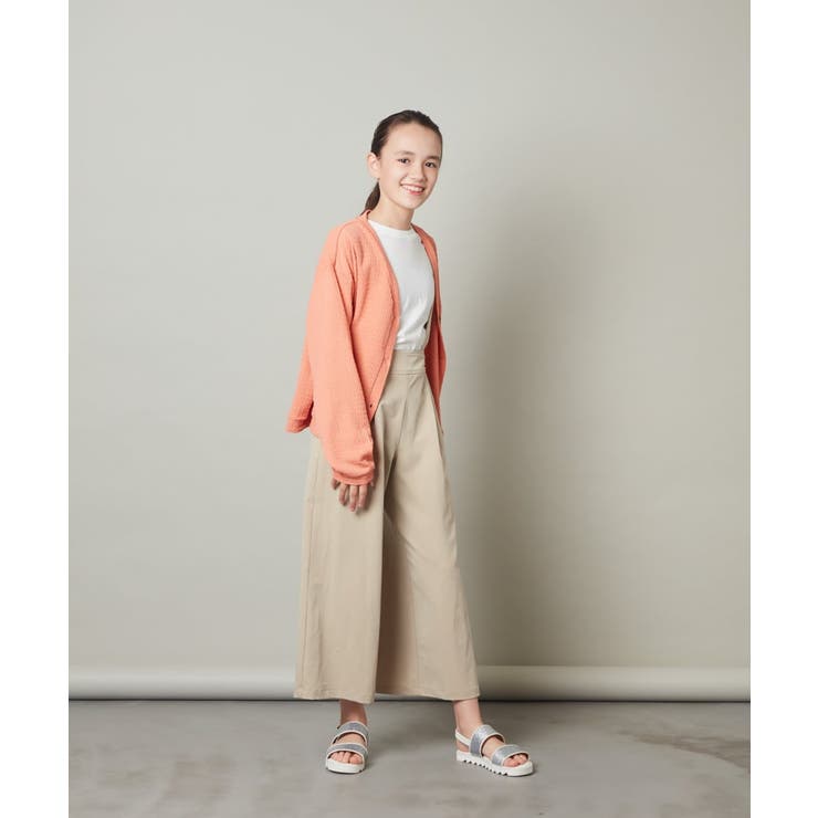 [100-130]シャーリングＶネックカーディガン | a.v.v【KIDS】 | 詳細画像4 