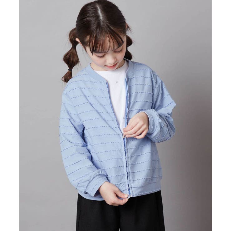 [100-130]【UVカット】ボーダーJQカーデ | a.v.v【KIDS】 | 詳細画像3 