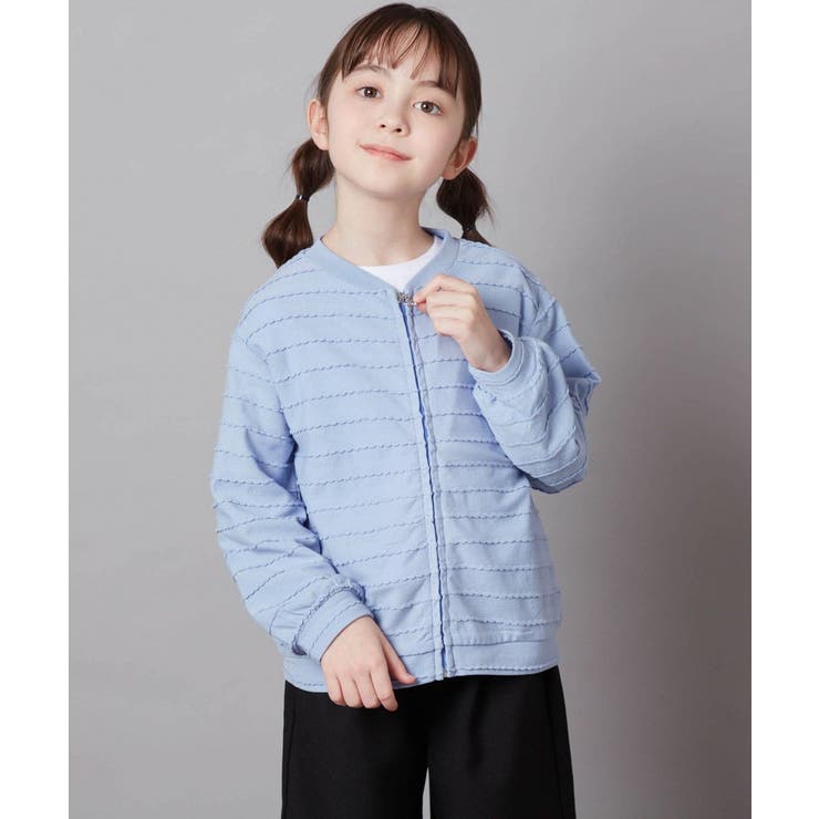 [100-130]【UVカット】ボーダーJQカーデ | a.v.v【KIDS】 | 詳細画像4 