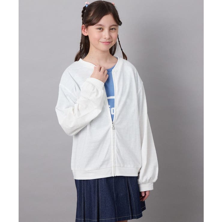 [120-130]【UVカット】ボーダージャカードカーディガン | a.v.v【KIDS】 | 詳細画像16 