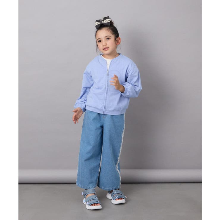 [120-130]【UVカット】ボーダージャカードカーディガン | a.v.v【KIDS】 | 詳細画像8 