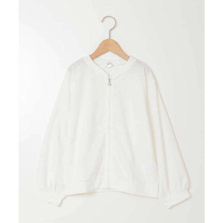 ホワイト | [120-130]【UVカット】ボーダージャカードカーディガン | a.v.v【KIDS】