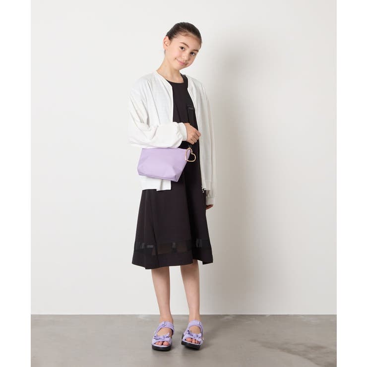 [140-150]【UVカット】ボーダージャカードカーディガン | a.v.v【KIDS】 | 詳細画像22 