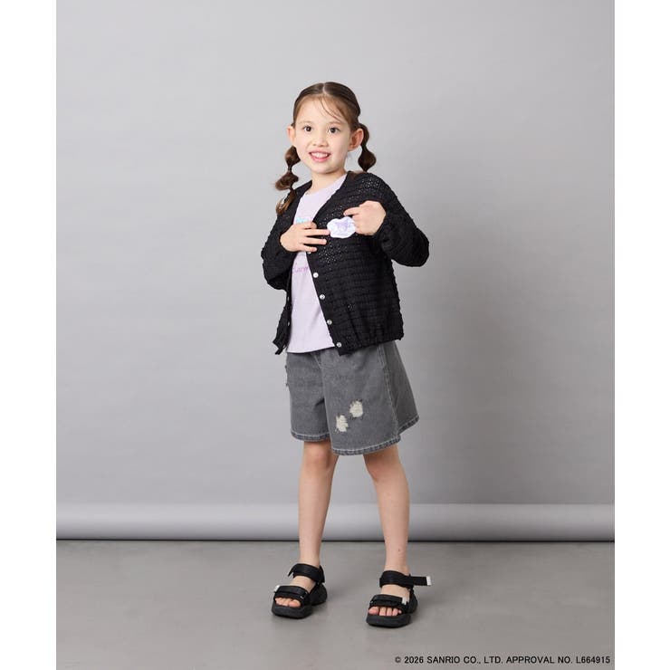 [110 140]【数量限定】[シナモロール＆クロミ]レーシーボーダーカーディガ… | a.v.v【KIDS】 | 詳細画像21 