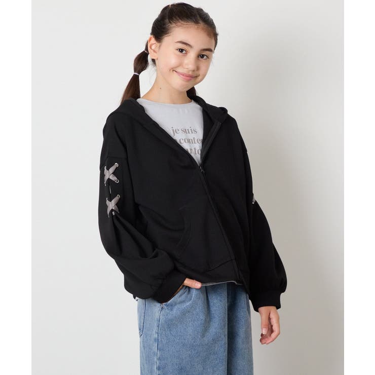 [120-160]レースアップダンボールパーカー | a.v.v【KIDS】 | 詳細画像14 