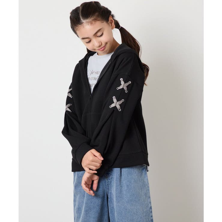 [120-160]レースアップダンボールパーカー | a.v.v【KIDS】 | 詳細画像15 