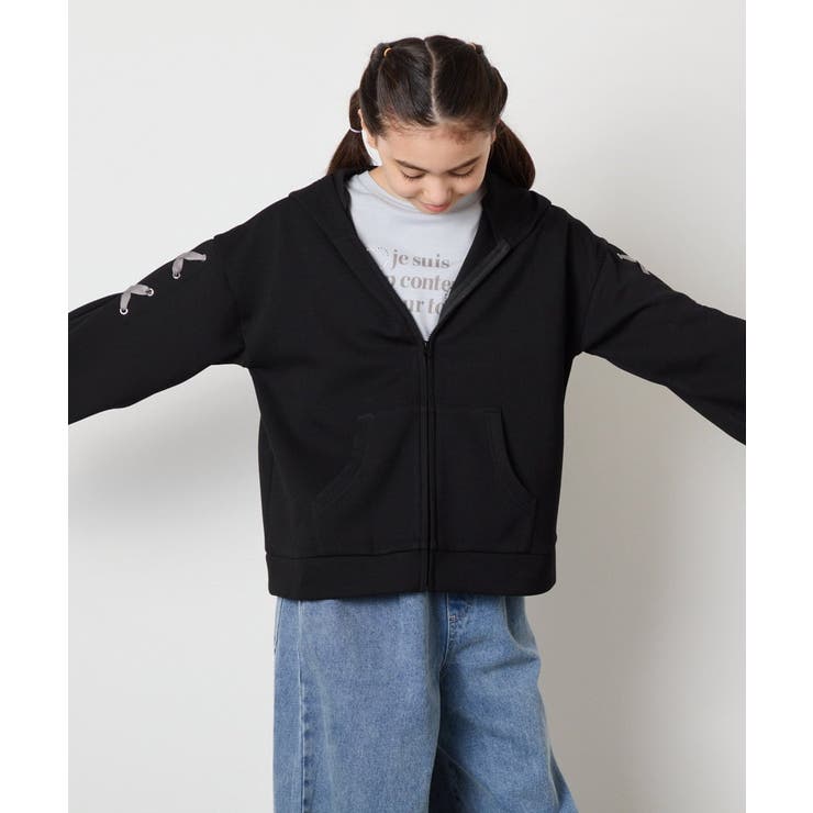 [120-160]レースアップダンボールパーカー | a.v.v【KIDS】 | 詳細画像17 