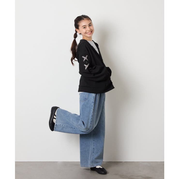 [120-160]レースアップダンボールパーカー | a.v.v【KIDS】 | 詳細画像20 