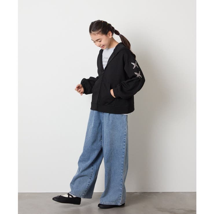 [120-160]レースアップダンボールパーカー | a.v.v【KIDS】 | 詳細画像22 