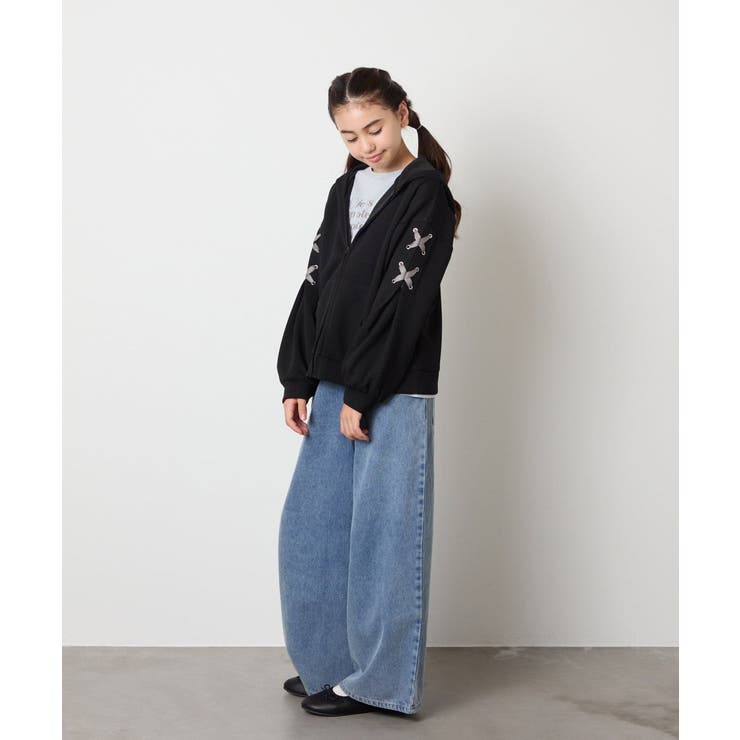 [120-160]レースアップダンボールパーカー | a.v.v【KIDS】 | 詳細画像23 