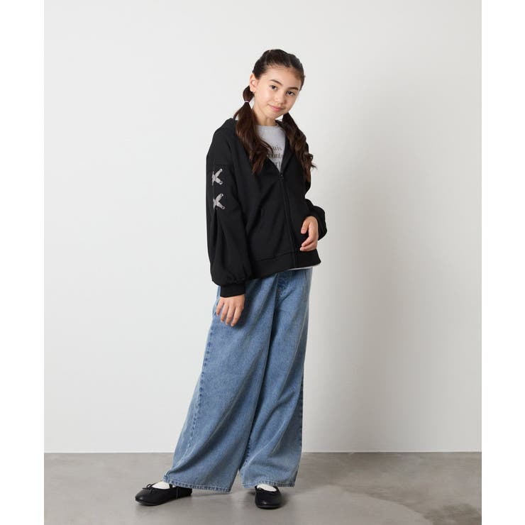 [120-160]レースアップダンボールパーカー | a.v.v【KIDS】 | 詳細画像25 