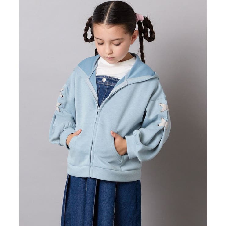 [120-160]レースアップダンボールパーカー | a.v.v【KIDS】 | 詳細画像3 