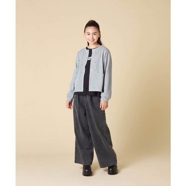 [130-160]ハート刺繍カーディガン | a.v.v【KIDS】 | 詳細画像10 