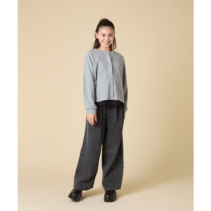 [130-160]ハート刺繍カーディガン | a.v.v【KIDS】 | 詳細画像7 