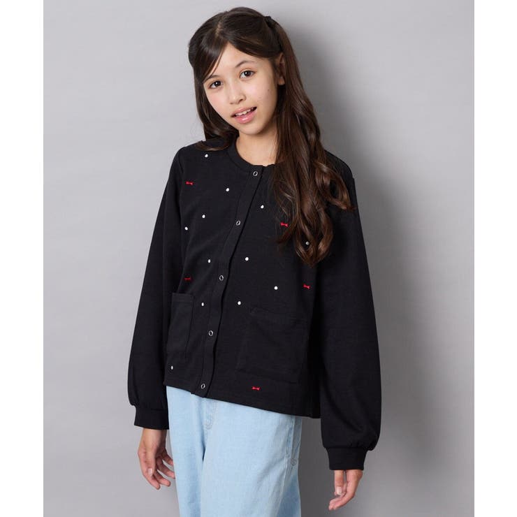 [120-160]刺繍カットソーカーディガン | a.v.v【KIDS】 | 詳細画像12 