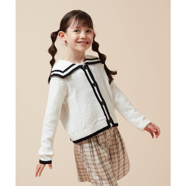 [140-150]セーラーカラーニットカーデ | a.v.v【KIDS】 | 詳細画像17 