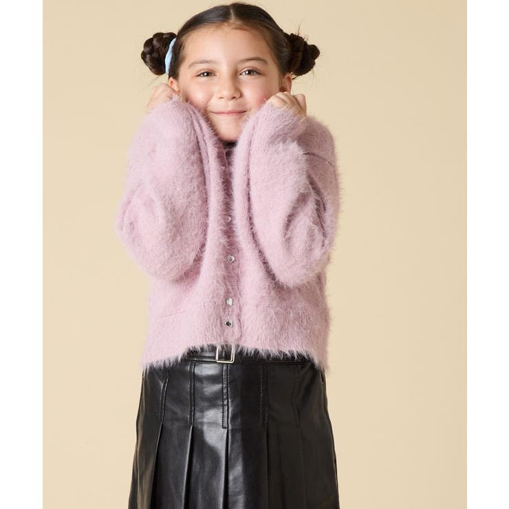 [120-160]フェザー調カーディガン | a.v.v【KIDS】 | 詳細画像3 