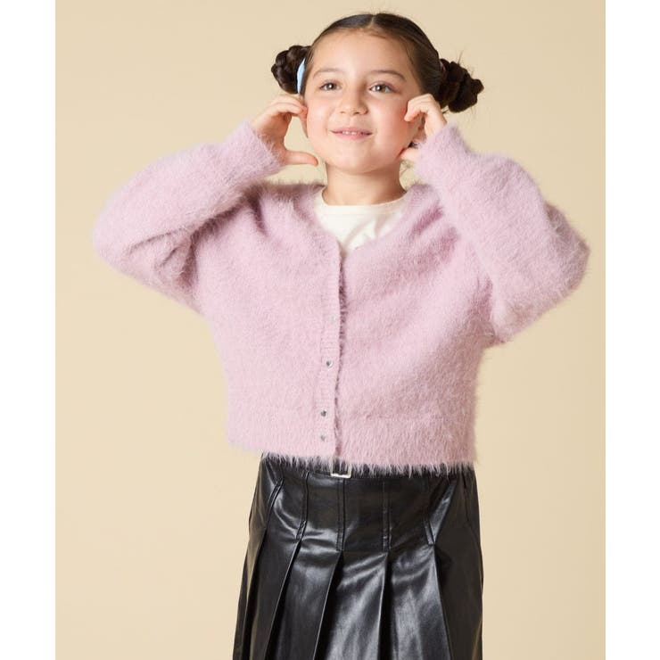 [120-160]フェザー調カーディガン | a.v.v【KIDS】 | 詳細画像4 