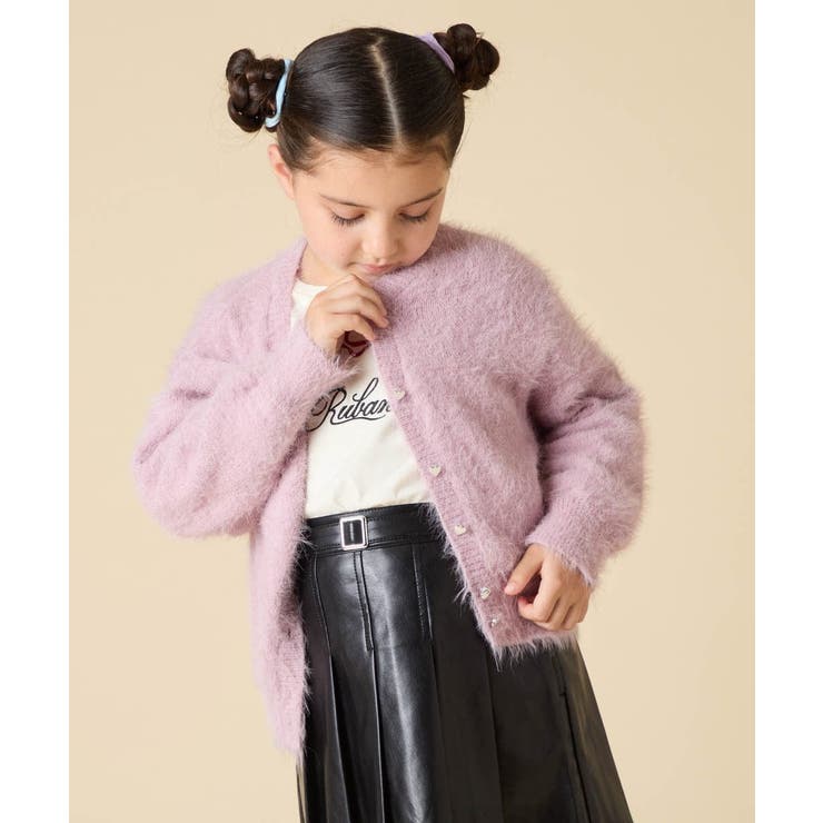 [120-160]フェザー調カーディガン | a.v.v【KIDS】 | 詳細画像5 