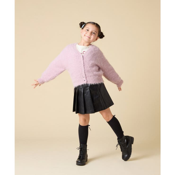 [120-160]フェザー調カーディガン | a.v.v【KIDS】 | 詳細画像6 