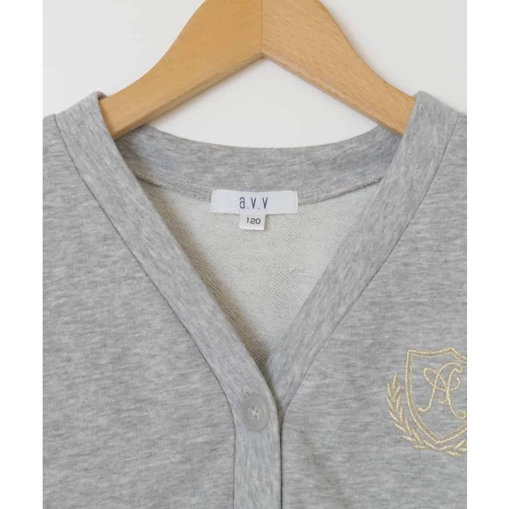 [120-130]エンブレム刺繍入り裏毛カーディガン | a.v.v【KIDS】 | 詳細画像11 