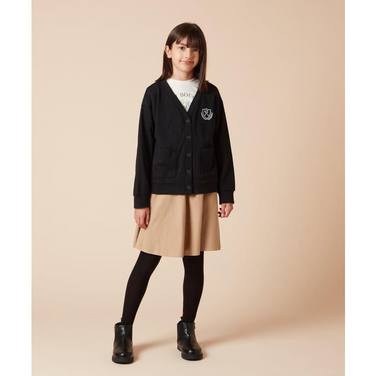 [120-130]エンブレム刺繍入り裏毛カーディガン | a.v.v【KIDS】 | 詳細画像2 