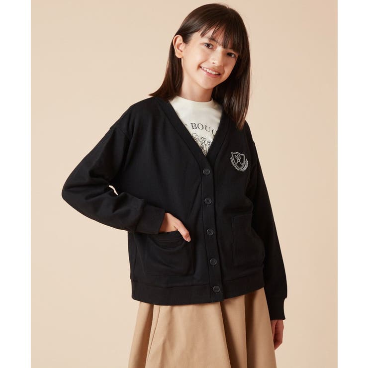 [120-130]エンブレム刺繍入り裏毛カーディガン | a.v.v【KIDS】 | 詳細画像29 