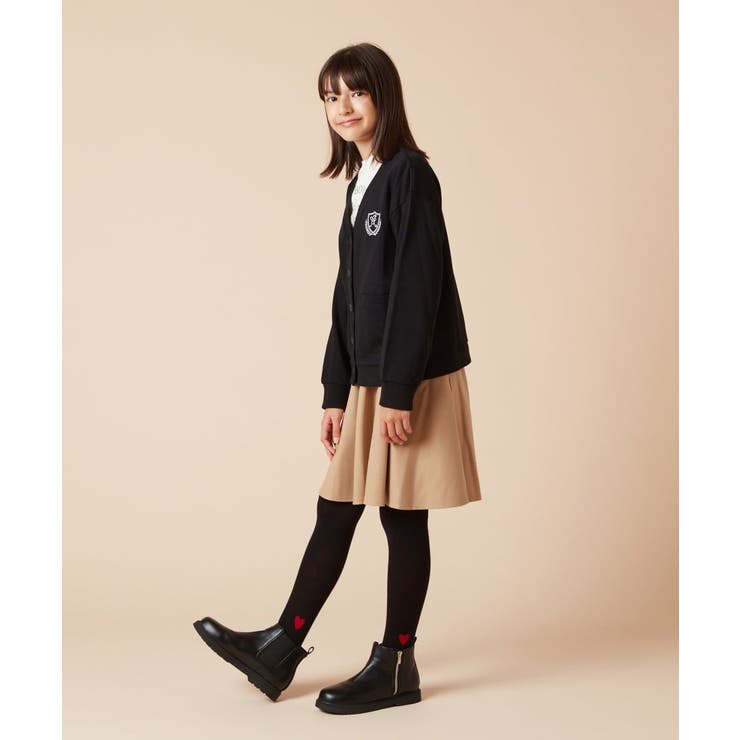 [120-130]エンブレム刺繍入り裏毛カーディガン | a.v.v【KIDS】 | 詳細画像7 