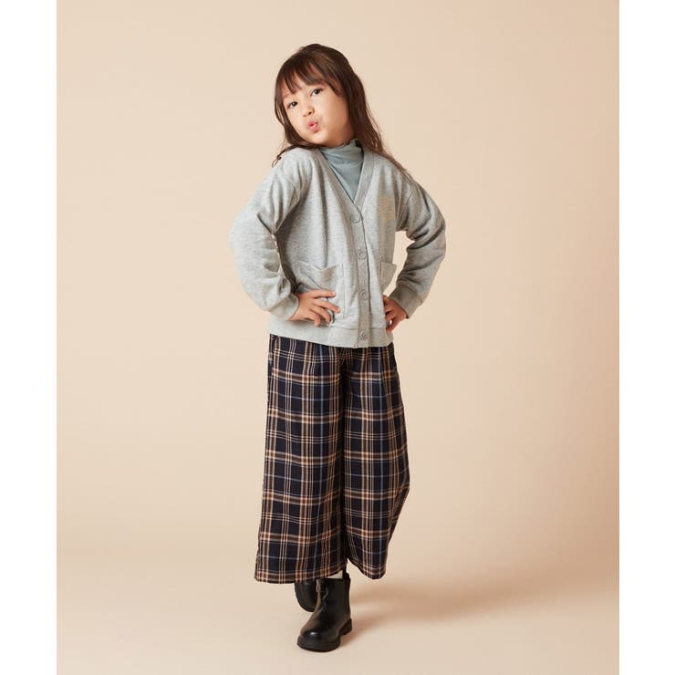 [140-150]エンブレム刺繍入り裏毛カーディガン | a.v.v【KIDS】 | 詳細画像9 