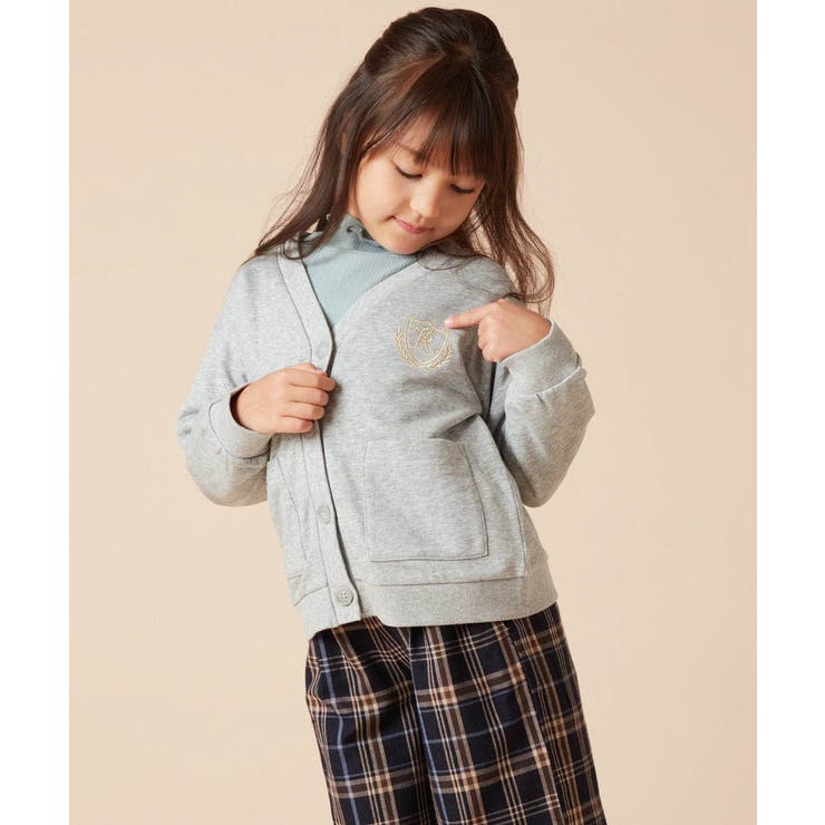 [160]エンブレム刺繍入り裏毛カーディガン | a.v.v【KIDS】 | 詳細画像19 