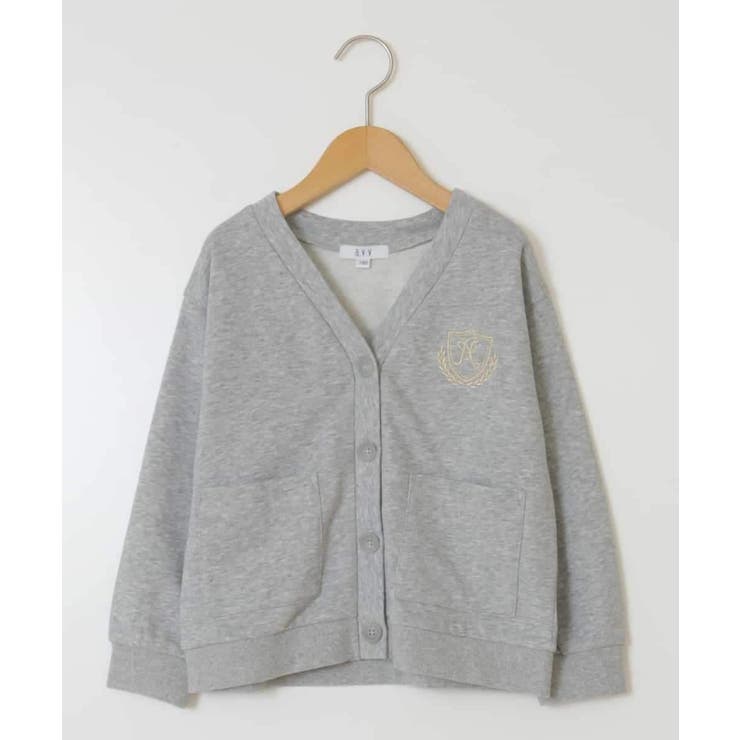 [160]エンブレム刺繍入り裏毛カーディガン | a.v.v【KIDS】 | 詳細画像2 