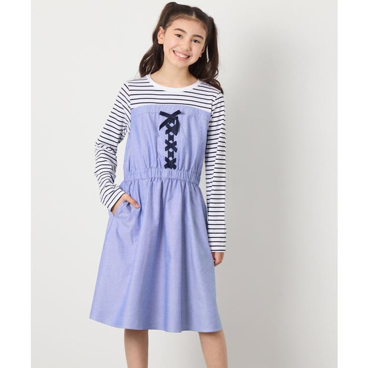 [120-160]レースアップドッキングワンピ | a.v.v【KIDS】 | 詳細画像13 