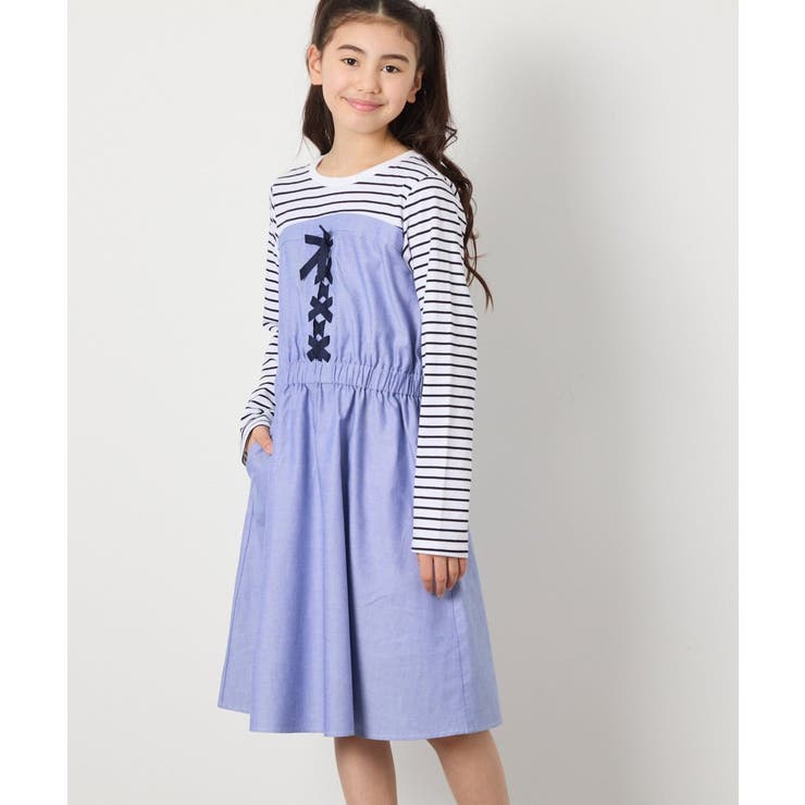 [120-160]レースアップドッキングワンピ | a.v.v【KIDS】 | 詳細画像14 