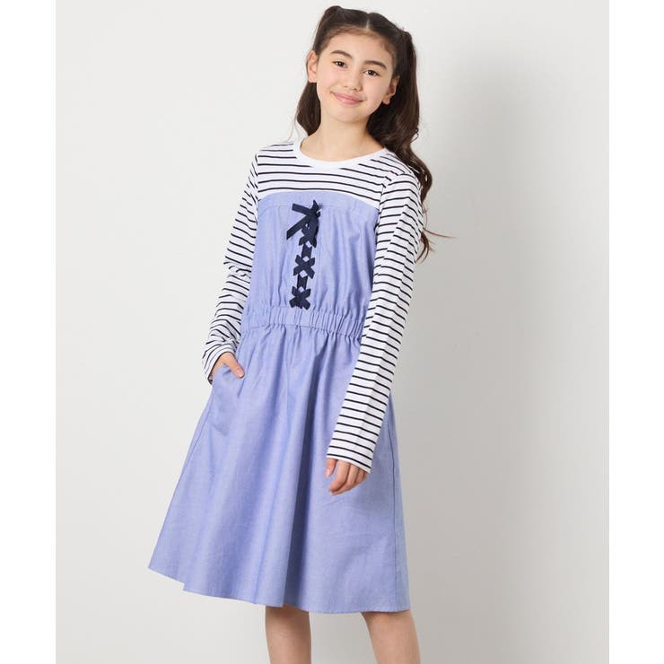 [120-160]レースアップドッキングワンピ | a.v.v【KIDS】 | 詳細画像15 