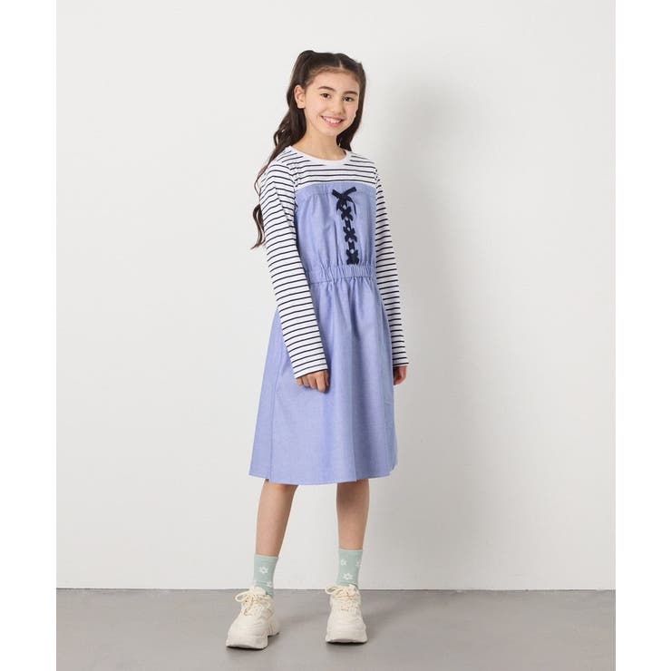 [120-160]レースアップドッキングワンピ | a.v.v【KIDS】 | 詳細画像16 