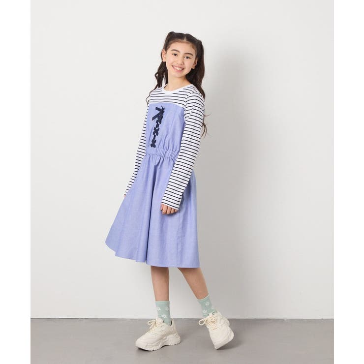 [120-160]レースアップドッキングワンピ | a.v.v【KIDS】 | 詳細画像17 