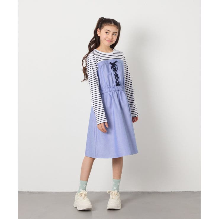 [120-160]レースアップドッキングワンピ | a.v.v【KIDS】 | 詳細画像18 