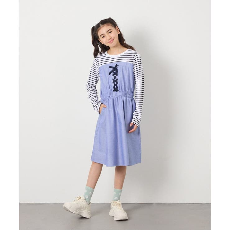 [120-160]レースアップドッキングワンピ | a.v.v【KIDS】 | 詳細画像19 