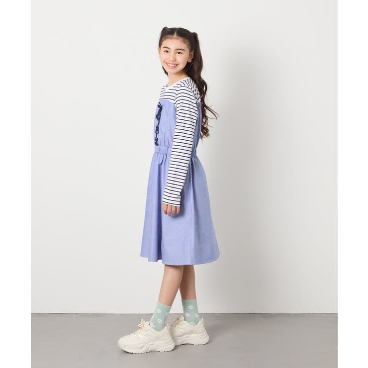 [120-160]レースアップドッキングワンピ | a.v.v【KIDS】 | 詳細画像20 