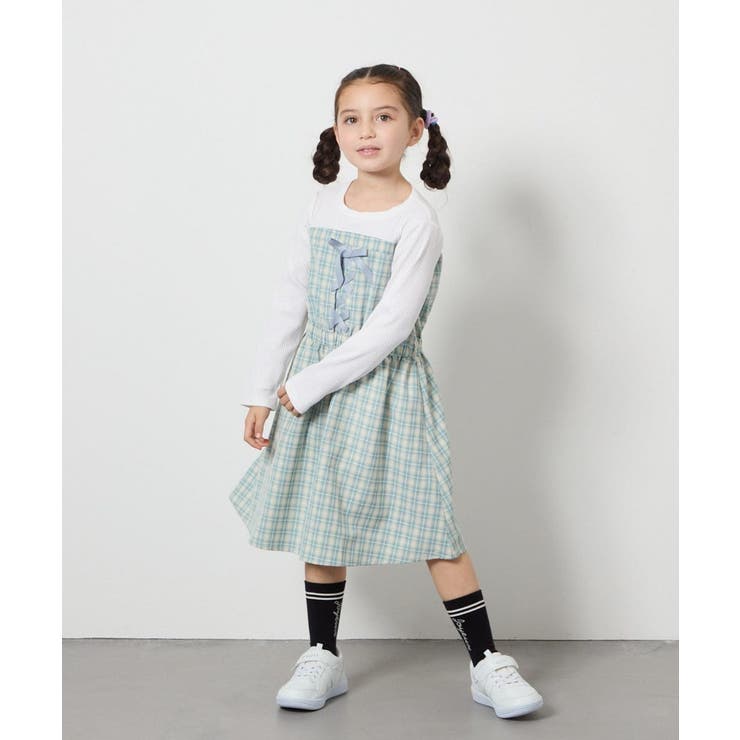 [120-160]レースアップドッキングワンピ | a.v.v【KIDS】 | 詳細画像5 